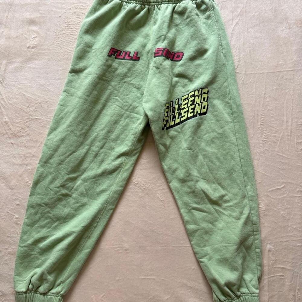 Full send green sweatpants size medium